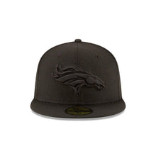 Load image into Gallery viewer, Denver Broncos NFL Fitted Cap Hat Black Crown/Visor Black Logo