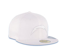 Load image into Gallery viewer, San Diego Chargers New Era NFL 59FIFTY 5950 Fitted Cap Hat All White Crown/Visor White/Gray Logo