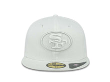 Load image into Gallery viewer, San Francisco 49ers New Era 59FIFTY 5950 Fitted Cap Hat White Crown/Visor White/Gray Logo