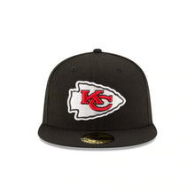 Load image into Gallery viewer, Kansas City Chiefs New Era NFL 59FIFTY 5950 Fitted Cap Hat Black Crown/Visor Team Color Logo