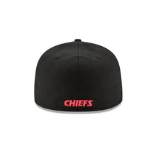 Load image into Gallery viewer, Kansas City Chiefs New Era NFL 59FIFTY 5950 Fitted Cap Hat Black Crown/Visor Team Color Logo