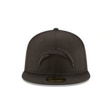 Load image into Gallery viewer, Los Angeles Chargers NFL Fitted Cap Hat Black Crown/Visor Black Logo