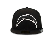 Load image into Gallery viewer, San Diego Chargers New Era NFL Fitted 59FIFTY 5950 Cap Hat Black Crown/Visor XL Black/White Logo
