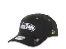 Load image into Gallery viewer, Seattle Seahawks New Era NFL 39THIRTY 3930 Flexfit Cap Hat Black Crown/Visor Team Color Logo