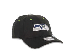 Load image into Gallery viewer, Seattle Seahawks New Era NFL 39THIRTY 3930 Flexfit Cap Hat Black Crown/Visor Team Color Logo