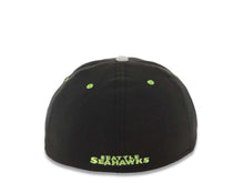 Load image into Gallery viewer, Seattle Seahawks New Era NFL 39THIRTY 3930 Flexfit Cap Hat Black Crown/Visor Team Color Logo