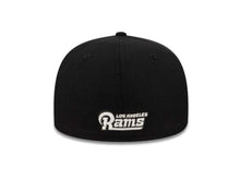 Load image into Gallery viewer, Los Angeles Rams New Era NFL 59FIFTY 5950 Fitted Cap Hat Black Crown/Visor White Script Logo