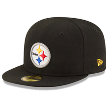 Load image into Gallery viewer, (Infant) Pittsburgh Steelers New Era NFL 59FIFTY 5950 Fitted My 1st First Cap Hat Black Crown/Visor Team Color Logo