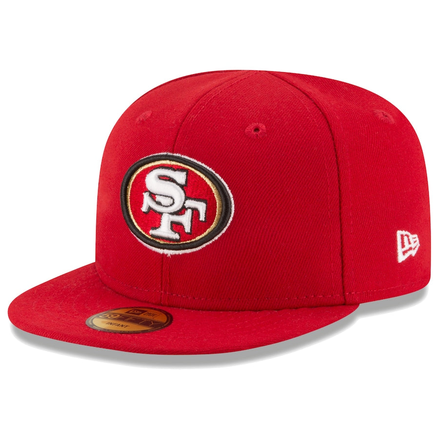 (Infant) San Francisco 49ers New Era NFL 59FIFTY 5950 Fitted Cap Hat Red Crown/Visor Team Color Logo (My 1st Fisrt)
