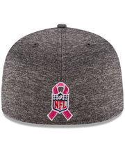 Load image into Gallery viewer, San Diego Chargers New Era NFL 59FIFTY 5950 Fitted Breast Cancer Awareness Cap Hat Heather Gray Crown/Visor White/Pink Logo