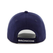 Load image into Gallery viewer, Denver Broncos '47 NFL MVP Adjustable Cap Hat Navy Crown/Visor Team Color Logo