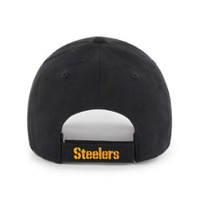 Load image into Gallery viewer, Pittsburgh Steelers '47 NFL MVP Adjustable Cap Hat Black Crown/Visor Team Color Logo