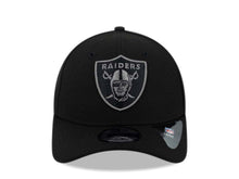 Load image into Gallery viewer, Oakland Raiders New Era NFL 9FORTY 940 Adjustable Cap Hat Black Crown/Visor Dark Gray/Black Logo