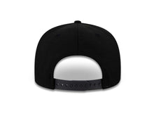 Load image into Gallery viewer, Oakland Raiders New Era 9FIFTY 950 Original Fit Snapback Cap Hat Black Crown/Visor White Script Logo Team Logo Side Patch