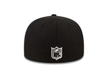 Load image into Gallery viewer, Oakland Raiders New Era 59FIFTY 5950 Fitted Cap Hat Black Crown/Visor White Script Logo