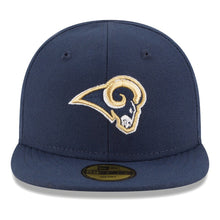Load image into Gallery viewer, (Infant) Los Angeles Rams New Era NFL 59FIFTY 5950 Fitted My 1st First Cap Hat Navy Crown/Visor Team Color Logo