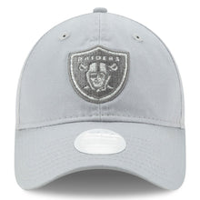 Load image into Gallery viewer, (Women) Oakland Raiders New Era NFL 9FORTY 940 Adjustable Cap Hat Gray Crown/Visor Dark Gray Logo