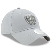 Load image into Gallery viewer, (Women) Oakland Raiders New Era NFL 9FORTY 940 Adjustable Cap Hat Gray Crown/Visor Dark Gray Logo