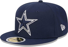 Load image into Gallery viewer, (Youth) Dallas Cowboys New Era NFL 59FIFTY 5950 Kid Fitted Cap Hat Navy Blue Crown/Visor Team Color Logo