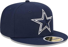 Load image into Gallery viewer, (Youth) Dallas Cowboys New Era NFL 59FIFTY 5950 Kid Fitted Cap Hat Navy Blue Crown/Visor Team Color Logo