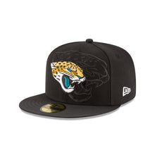 Load image into Gallery viewer, Jacksonville Jaguars New Era NFL 59FIFTY 5950 Fitted 2016 Sideline Cap Hat Black Crown/Visor Team Color Logo