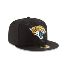 Load image into Gallery viewer, Jacksonville Jaguars New Era NFL 59FIFTY 5950 Fitted 2016 Sideline Cap Hat Black Crown/Visor Team Color Logo