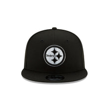 Load image into Gallery viewer, Pittsburgh Steelers New Era NFL 9FIFTY 950 Snapback Cap Hat Black Crown/Visor Black/White Logo