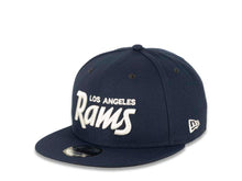 Load image into Gallery viewer, Los Angeles Rams New Era NFL 9FIFTY 950 Snapback Cap Hat Navy Crown/Visor White Text Logo
