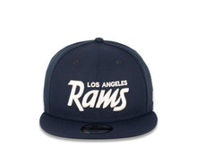 Load image into Gallery viewer, Los Angeles Rams New Era NFL 9FIFTY 950 Snapback Cap Hat Navy Crown/Visor White Text Logo