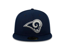 Load image into Gallery viewer, Los Angeles Rams New Era NFL 59FIFTY 5950 Fitted Cap Hat Navy Crown/Visor Navy/White Logo