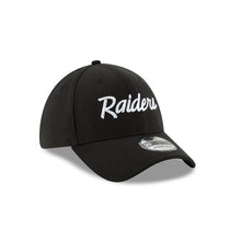 Load image into Gallery viewer, Oakland Raiders New Era NFL 39THIRTY 3930 Flexfit Cap Hat Black Crown/Visor Team Color Logo