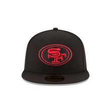 Load image into Gallery viewer, San Francisco 49ers New Era 59FIFTY 5950 Fitted Cap Hat Black Crown/Visor Red/Black Logo