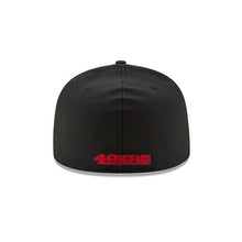 Load image into Gallery viewer, San Francisco 49ers New Era 59FIFTY 5950 Fitted Cap Hat Black Crown/Visor Red/Black Logo