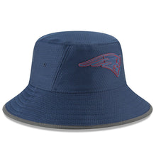 Load image into Gallery viewer, New England Patriots New Era NFL Bucket Cap Hat Navy Crown Navy/Red Logo (2018 NFL Training Camp)