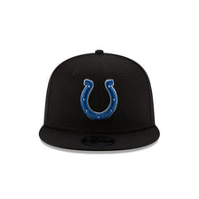 Load image into Gallery viewer, Indianapolis Colts New Era NFL 9FIFTY 950 Snapback Cap Hat Black Crown/Visor Royal Blue/White Team Color Logo
