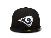 Load image into Gallery viewer, Los Angeles Rams New Era NFL 59FIFTY 5950 Fitted Cap Hat Black Crown/Visor Team Color Logo