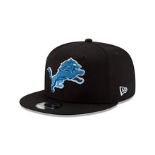 Load image into Gallery viewer, Detroit Lions New Era NFL 9FIFTY 950 Snapback Cap Hat Black Crown/Visor Royal Blue/White Logo