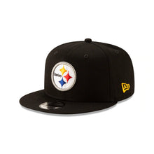Load image into Gallery viewer, Pittsburgh Steelers New Era NFL 9FIFTY 950 Snapback Cap Hat Black Crown/Visor Team Color Logo