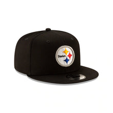 Load image into Gallery viewer, Pittsburgh Steelers New Era NFL 9FIFTY 950 Snapback Cap Hat Black Crown/Visor Team Color Logo