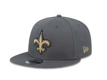 Load image into Gallery viewer, New Orleans Saints New Era NFL 9FIFTY 950 Snapback Cap Hat Dark Gray Crown/Visor Team Color Logo