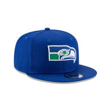 Load image into Gallery viewer, Seattle Seahawks New Era NFL 9FIFTY 950 Snapback Cap Hat Royal Blue Crown/Visor Team Color Retro Logo
