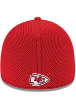 Load image into Gallery viewer, Kansas City Chiefs New Era NFL 39THIRTY 3930 Neo Mesh Flexfit Cap Hat Red Crown/Visor Team Color Logo