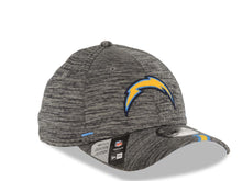 Load image into Gallery viewer, Los Angeles Chargers New Era NFL 39THIRTY 3930 Flexfit 2019 Training Cap Hat Dark Gray/Black Crown/Visor Team Color Logo