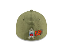 Load image into Gallery viewer, Chicago Bears New Era NFL 39THIRTY 3930 Flexfit 2019 Salute To Service Cap Hat Olive Crown/Visor Team Color Logo