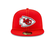 Load image into Gallery viewer, Kansas City Chiefs New Era NFL 59FIFTY 5950 Fitted 2019 Sideline Cap Hat Red Crown/Visor Team Color Logo