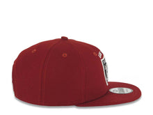 Load image into Gallery viewer, New Era 9FIFTY 950 Snapback Cap Hat Cardinal Crown/Visor Black/White/Metallic Silver Logo Black UV