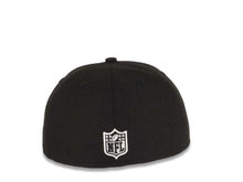 Load image into Gallery viewer, Las Vegas Raiders New Era NFL 59Fifty 5950 Fitted Cap Hat Black Crown/Visor White Script Logo