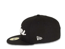 Load image into Gallery viewer, Las Vegas Raiders New Era NFL 59Fifty 5950 Fitted Cap Hat Black Crown/Visor White Script Logo