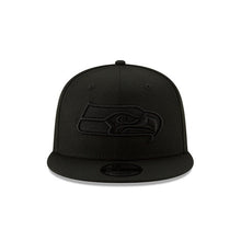 Load image into Gallery viewer, Seattle Seahawks New Era NFL 9FIFTY 950 Snapback Cap Hat Black Crown/Visor Black Logo