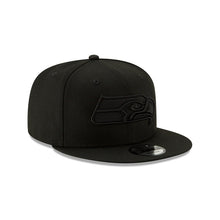 Load image into Gallery viewer, Seattle Seahawks New Era NFL 9FIFTY 950 Snapback Cap Hat Black Crown/Visor Black Logo